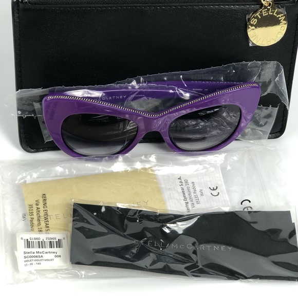 Stella McCartney Purple Oversized Cat Eye Sunglasses